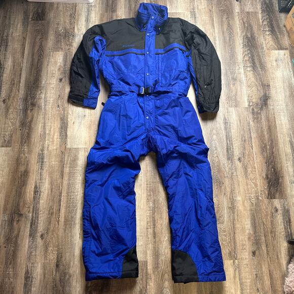 Vintage 90s‎ Columbia Snowsuit Men's XL Blue Waterproof Skiing Snowboarding 5525 - Picture 1 of 16